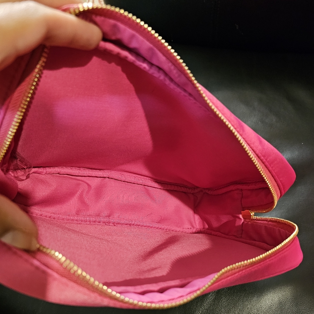 Prada Candy Pink Satin Cosmetic Bag w Box Travel Case New - Picture 3 of 12